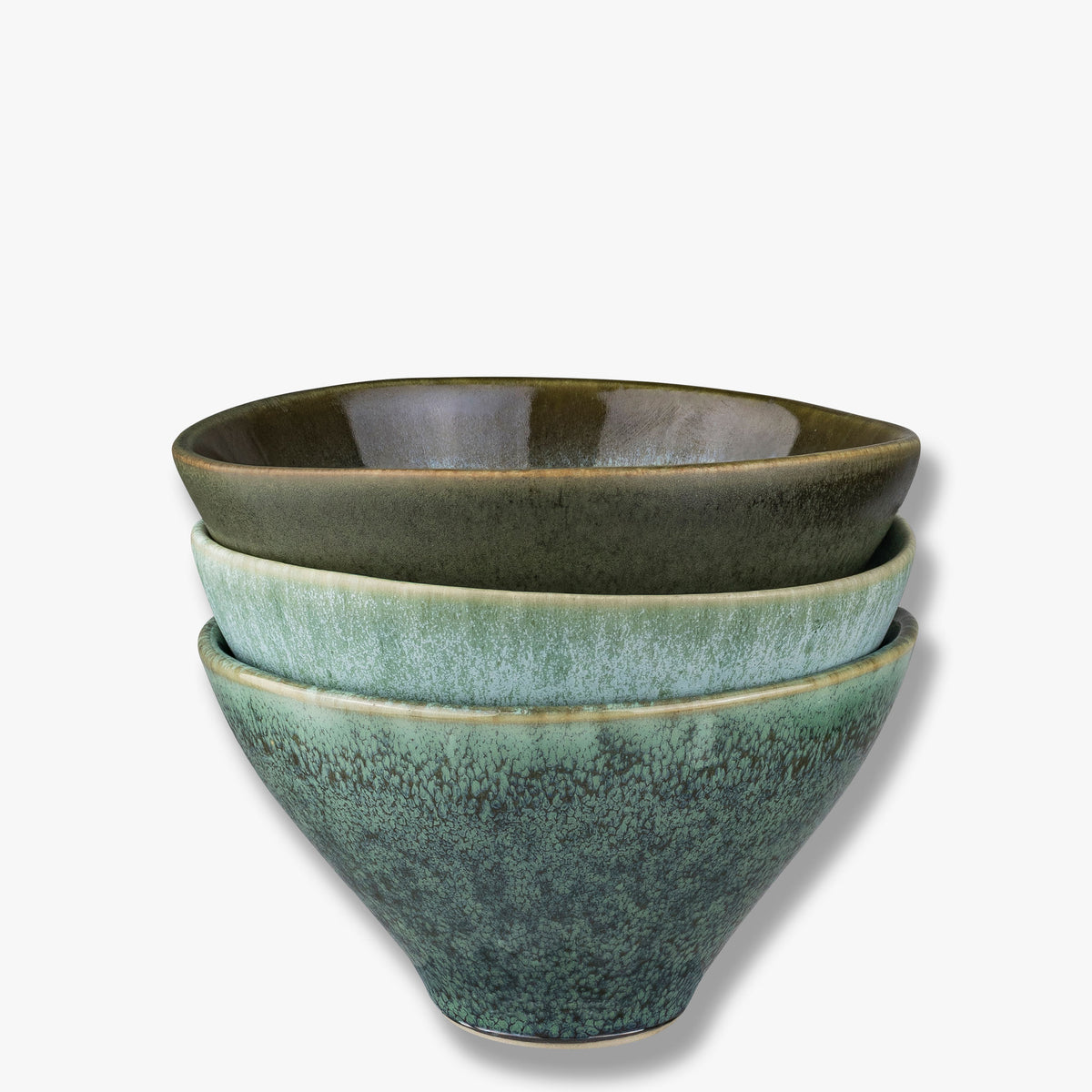 ELEMENTS skål, small, 3-pak, Green tones