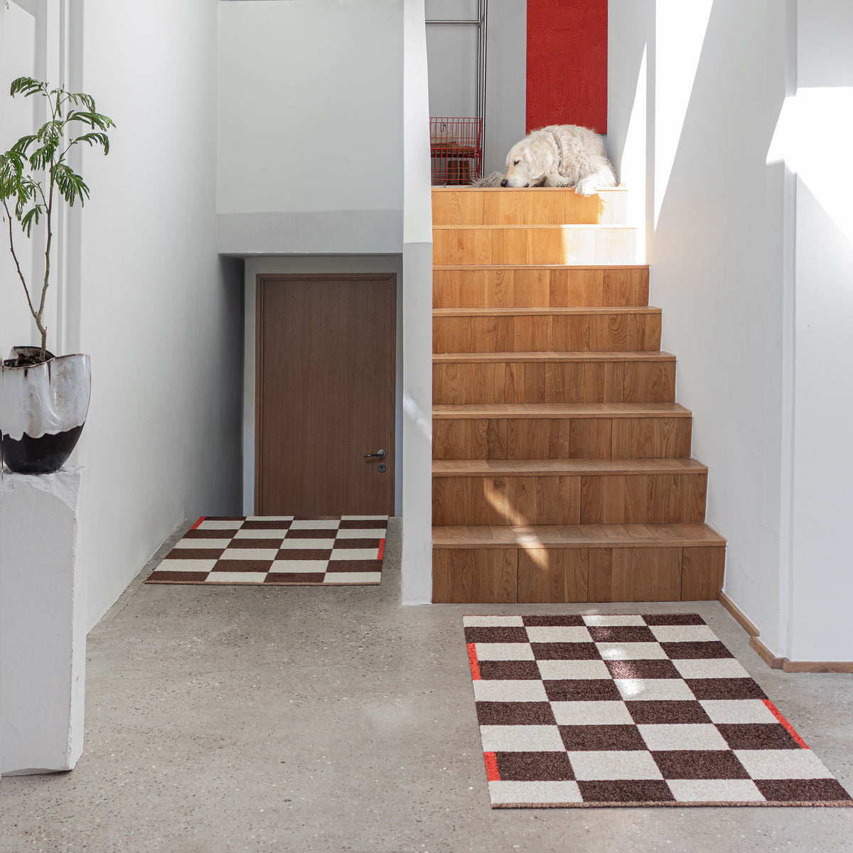 SQUARE all-round måtte, large, Brown