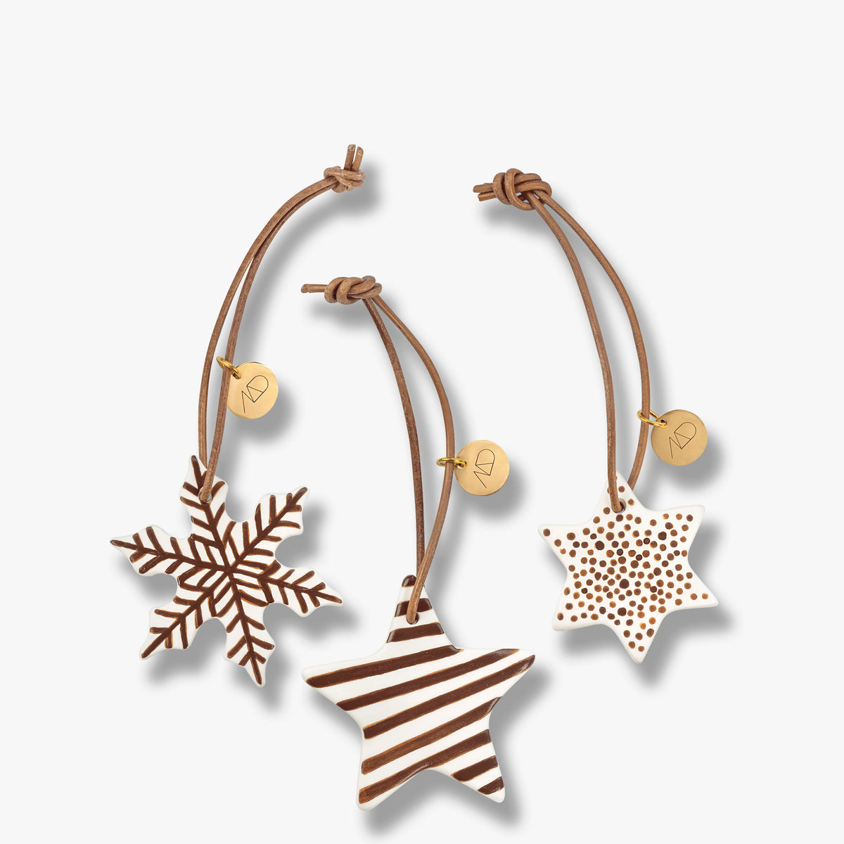 STAR ornament, Walnut, 3-pak