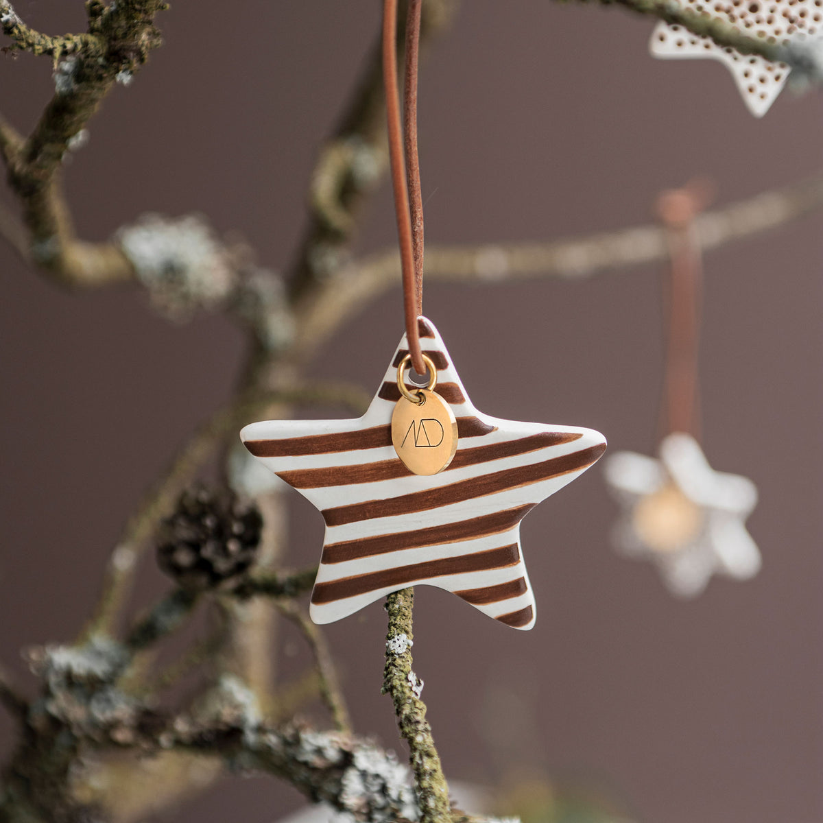 STAR ornament, Walnut, 3-pak