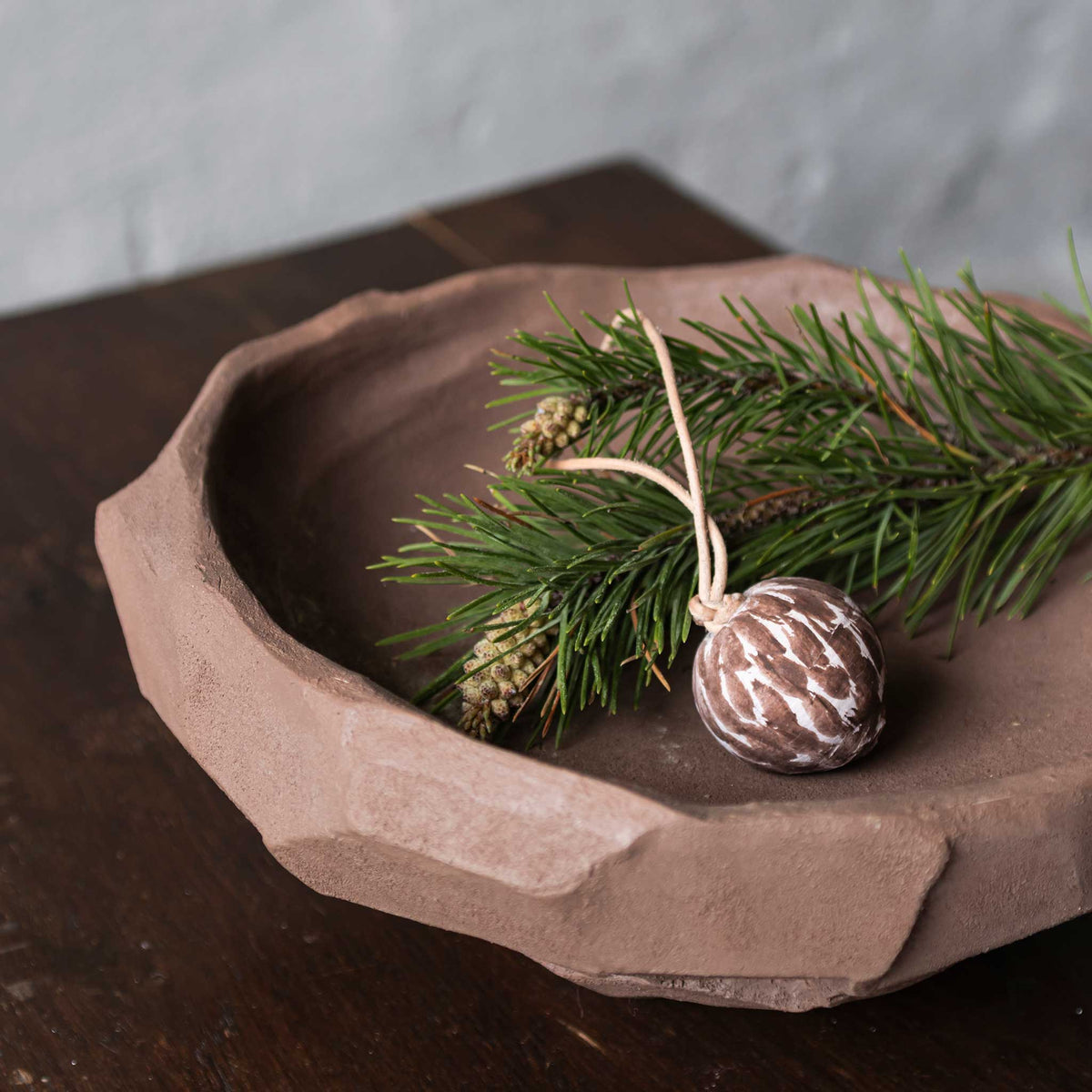 ART PIECE Nuki candle bowl, clay