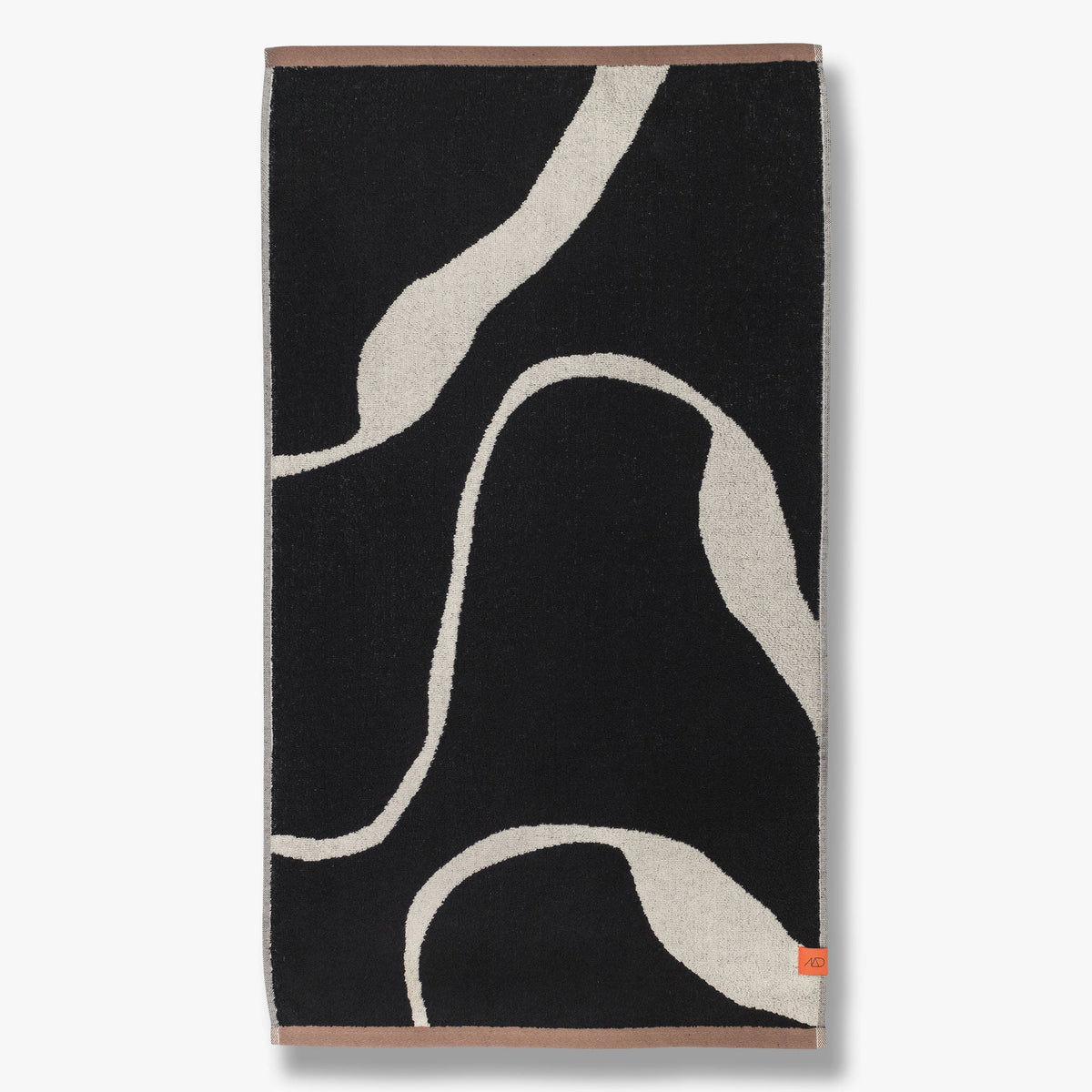 NOVA ARTE håndklæde, Black / Off-white