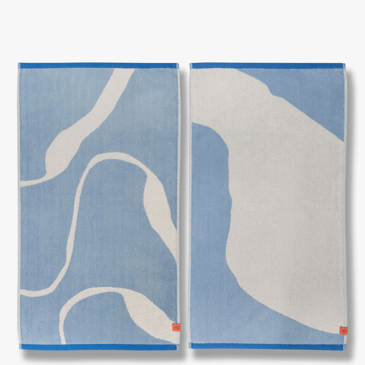 NOVA ARTE håndklæde, Light blue / Off-white