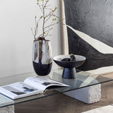 BY HAND curve vase, large, Off-white