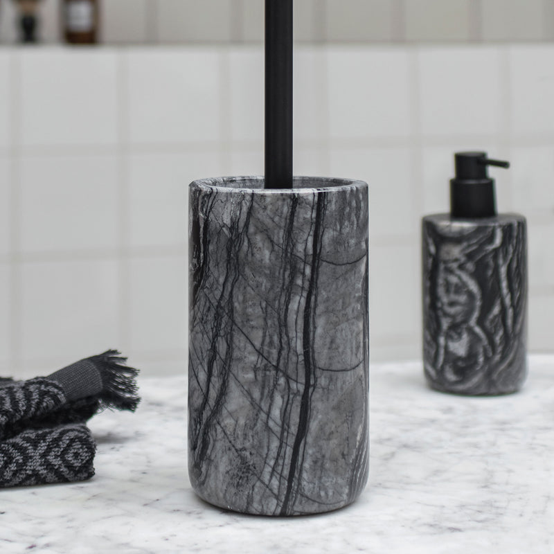 MARBLE toiletbørste, Black / Grey