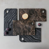 MARBLE serveringsbræt, large, Black / Grey