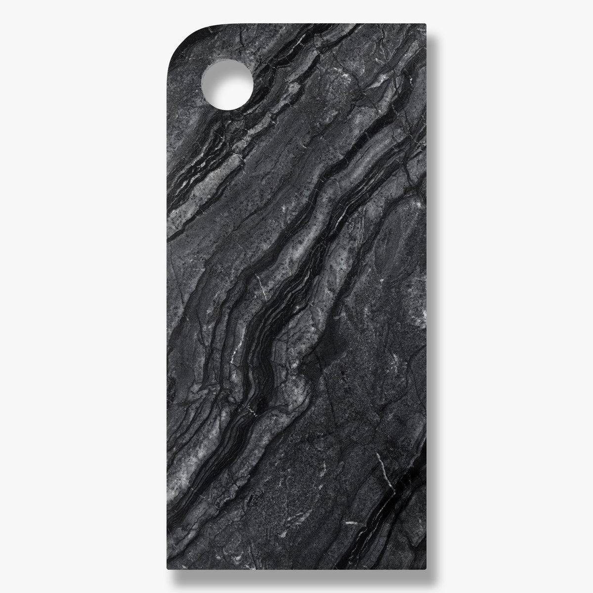 MARBLE serveringsbræt, large, Black / Grey