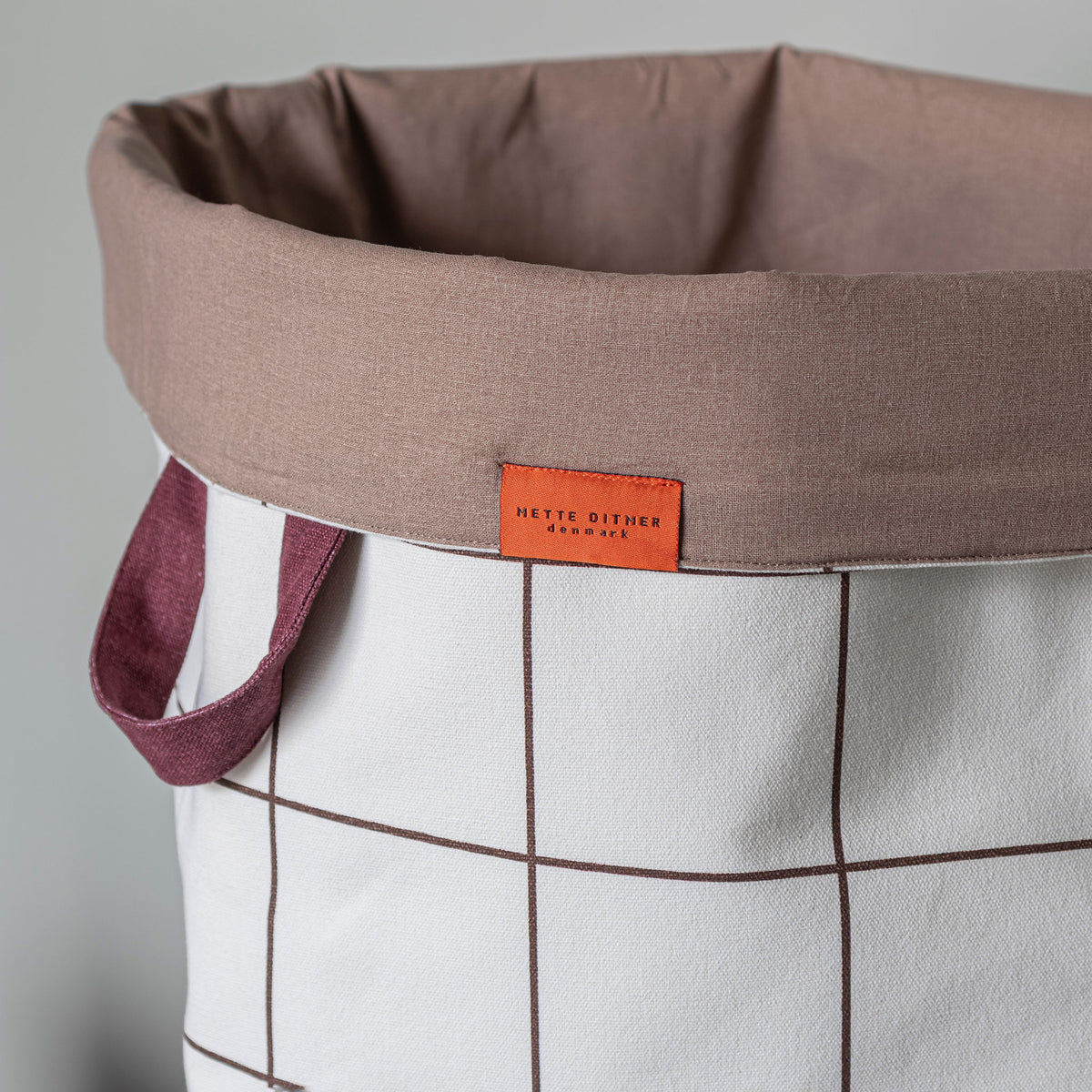MESH vasketøjspose, Brown / Off-white