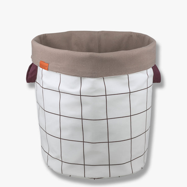 MESH vasketøjspose, Brown / Off-white