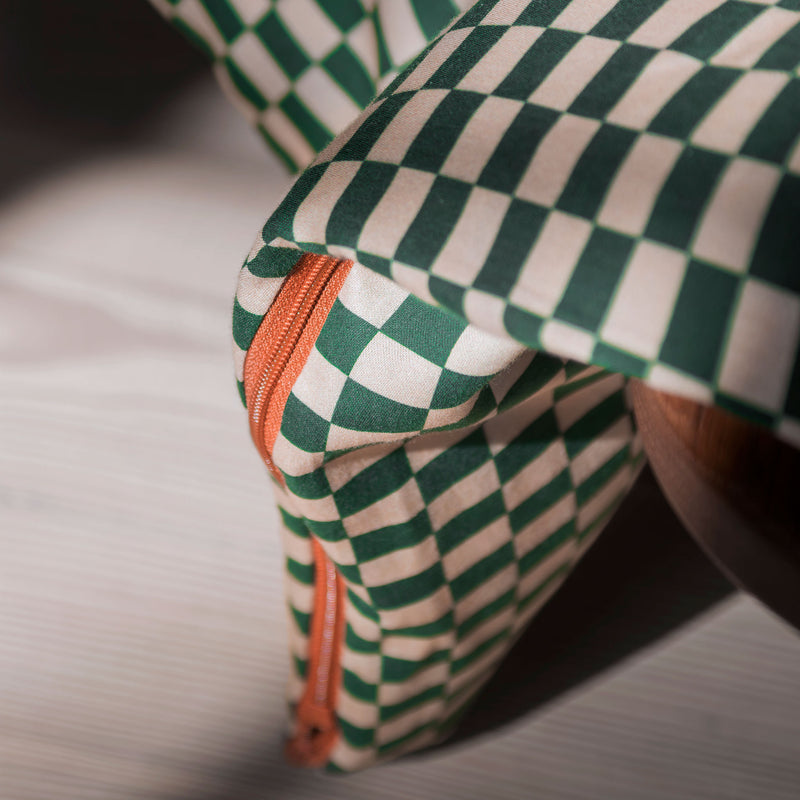 MINI sengesæt, Pine green / Tan