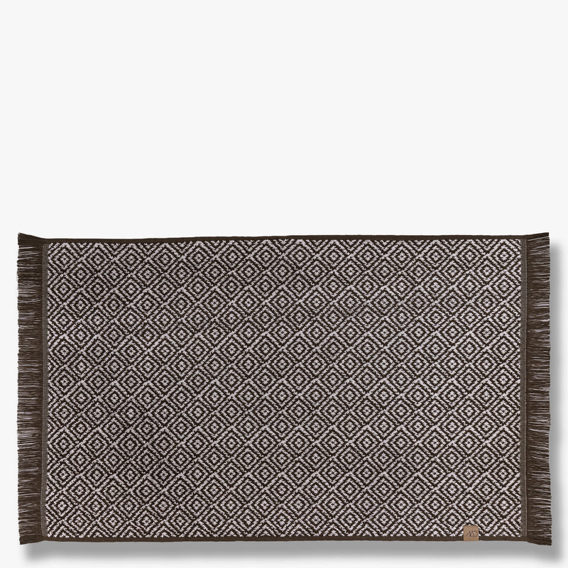 MOROCCO bademåtte, Chocolate / Off-white