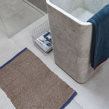 SOFT håndklæde, Midnight blue / Light grey