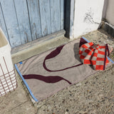 NOVA ARTE bademåtte, Wine / Sand