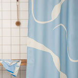 NOVA ARTE håndklæde, Light blue / Off-white
