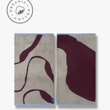 NOVA ARTE håndklæde, Wine / Sand