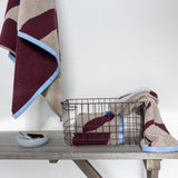 NOVA ARTE håndklæde, Wine / Sand