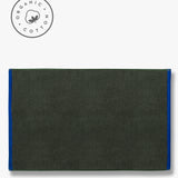 SOFT bademåtte, Dark olive / Light blue