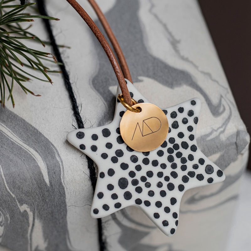 STAR ornament, Black, 3-pak