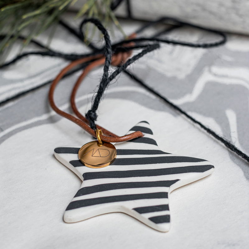 STAR ornament, Black, 3-pak