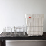 STORE-IT trådkurv med canvaspose, large, Chrome