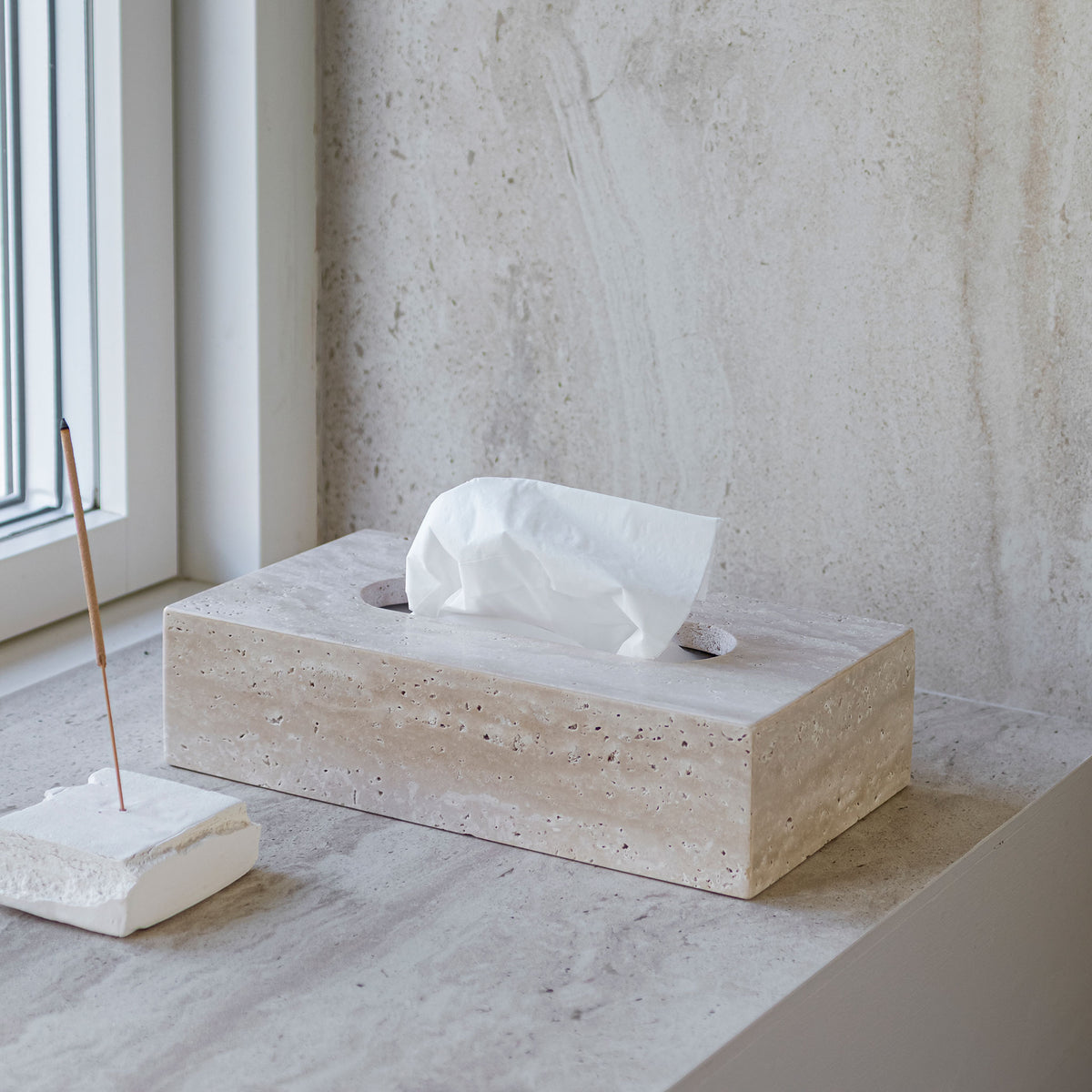 TRAVERTINE tissue cover, Linen