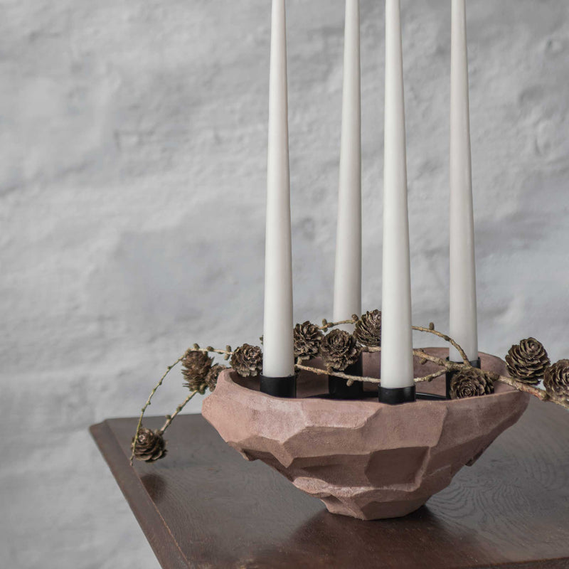 ART PIECE Nuki candle bowl, clay