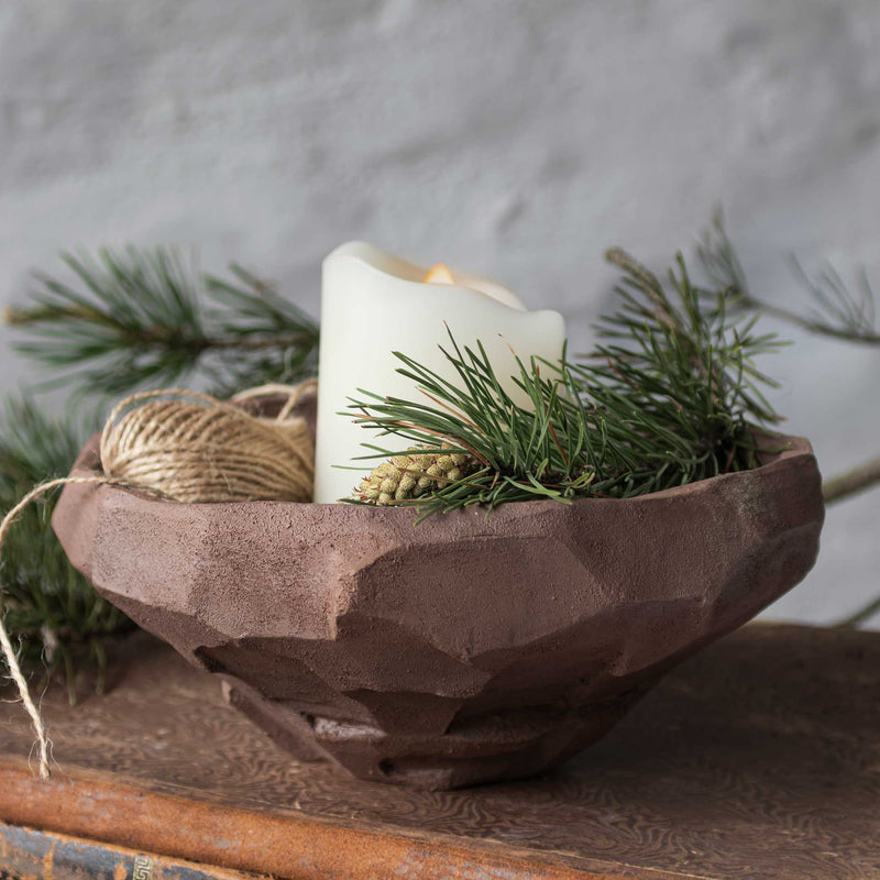 ART PIECE Nuki candle bowl, clay