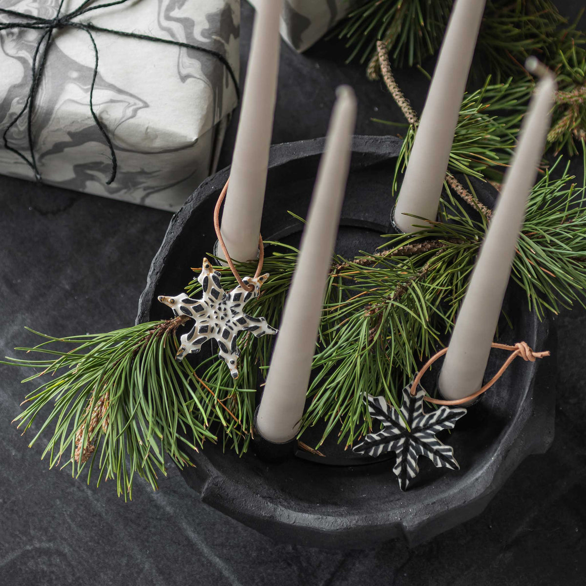 ART PIECE Nuki candle bowl, black