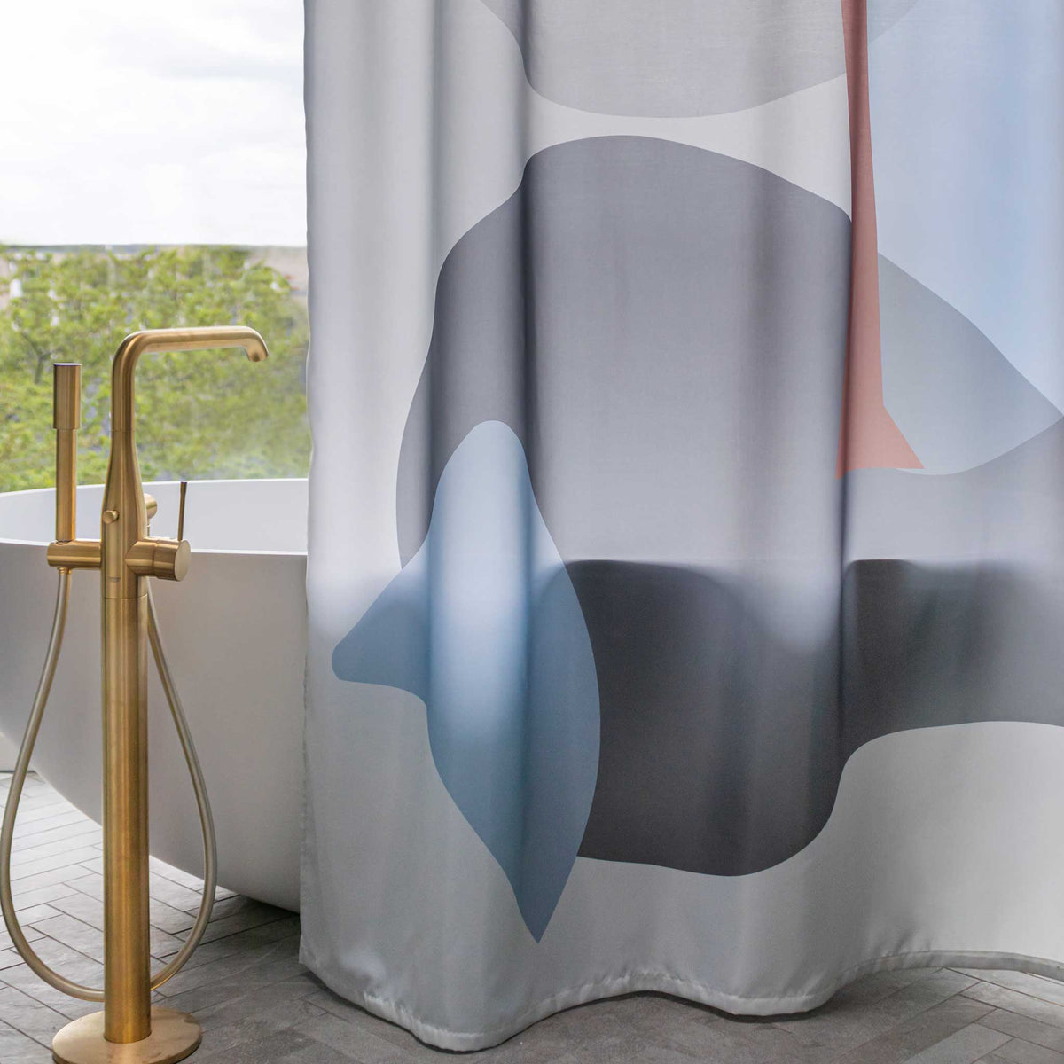GALLERY Badeforhæng, light grey