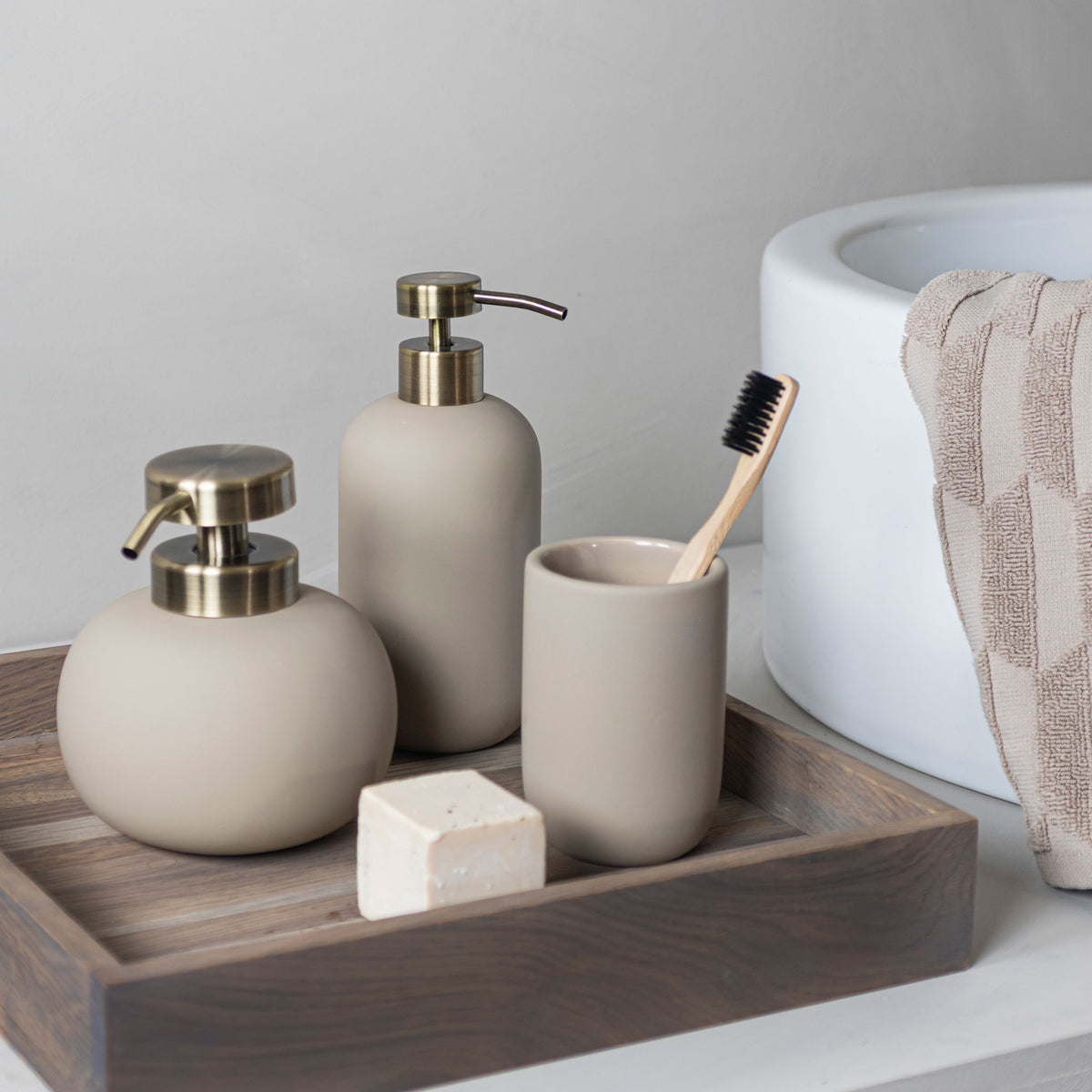 LOTUS Toiletbørste, sand