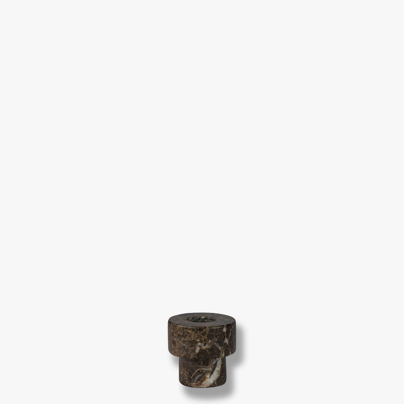 MARBLE lysestage, small, Brown