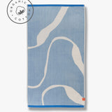 NOVA ARTE håndklæde, Light blue / Off-white